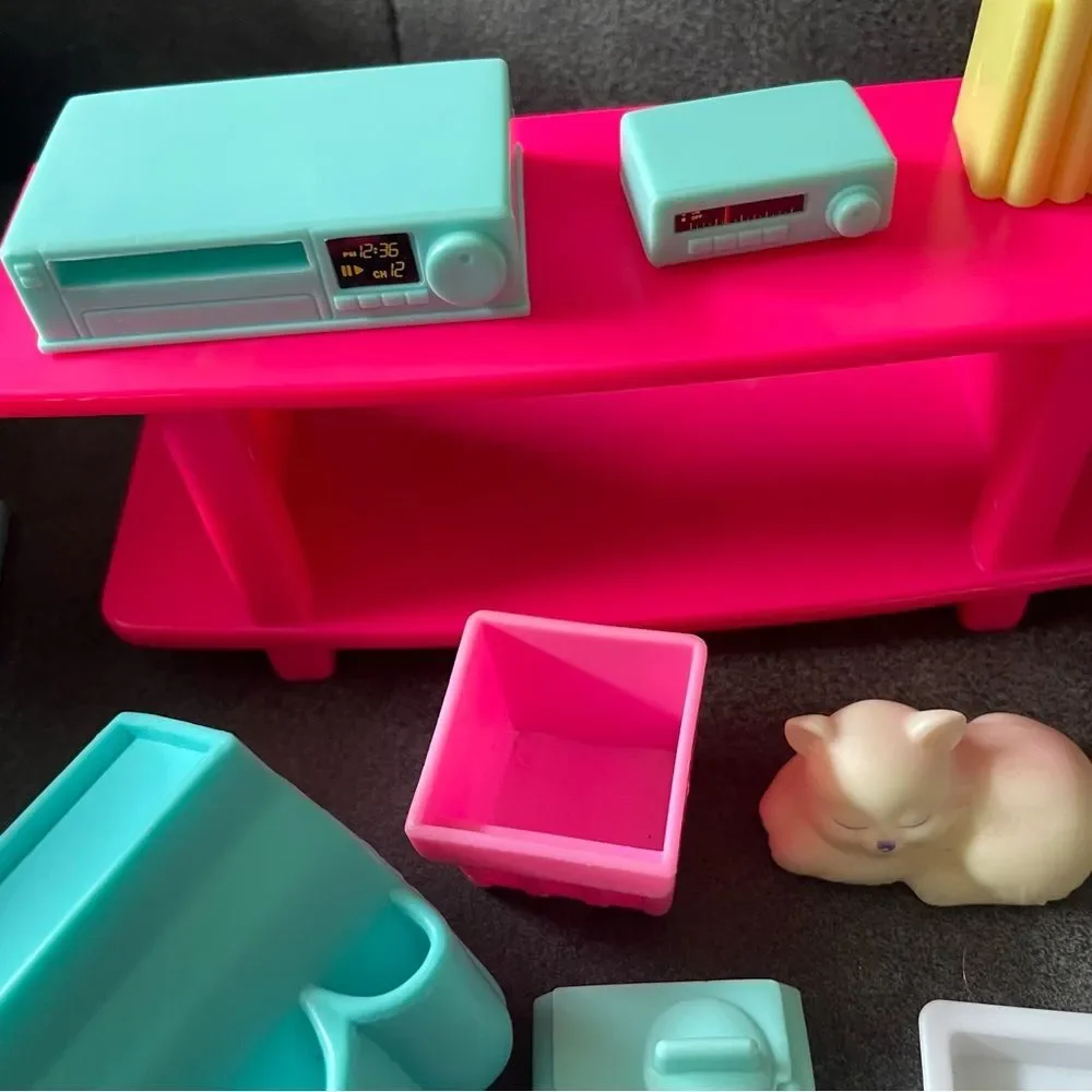 1990s Barbie Miscellaneous Home Accessories Photo Album Kitty Lamps Desk